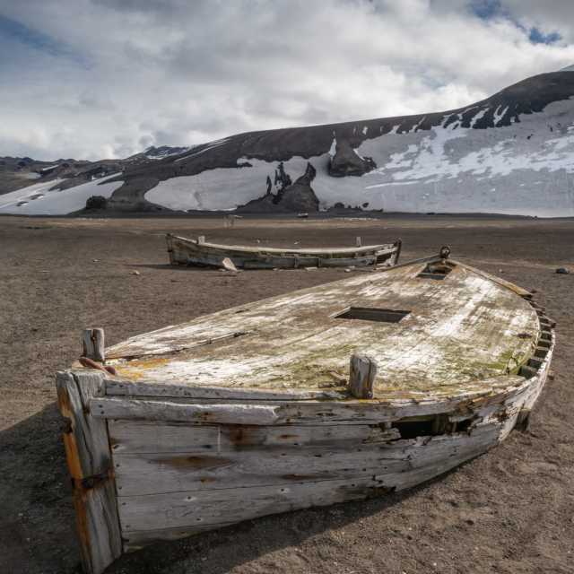Old Whaler’s Boats buried in Ash
